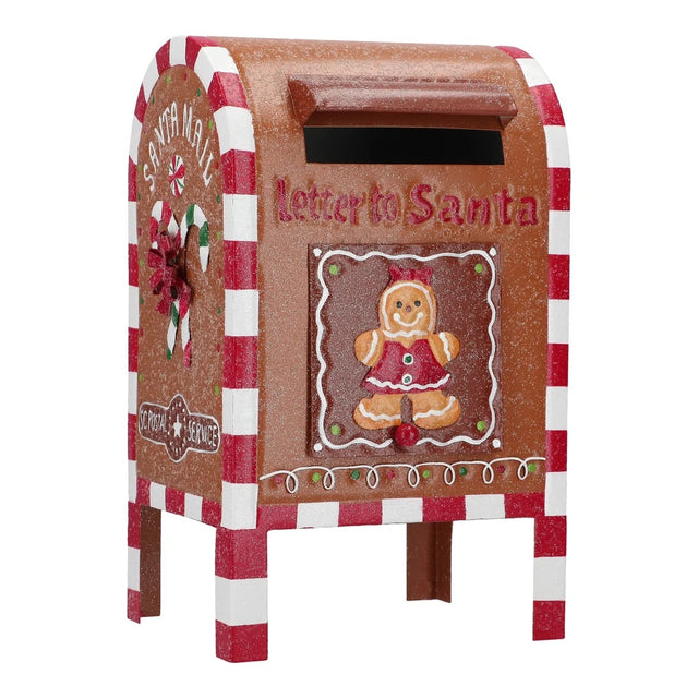 Buca delle lettere Babbo Natale Timstor in metallo decoro pan di zenzero