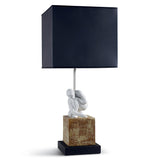 Lampada da tavolo Scientia Lladrò in porcellana con base figurativa 67x30 cm