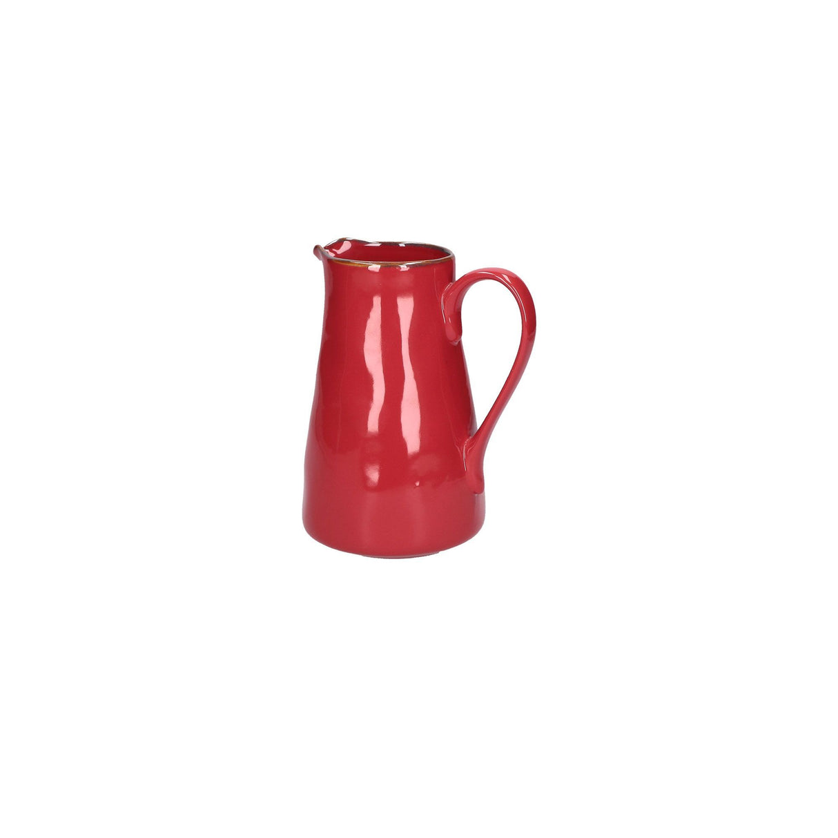 Brocca con manico Concerto Rose & Tulipani in stoneware colore corallo 0,6 L