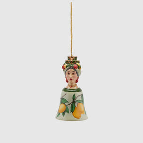 Campana addobbo natalizio EDG in ceramica decorata 13 cm