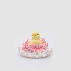 Uovo di Pasqua EDG in vetro da appendere con decoro rose 8 cm