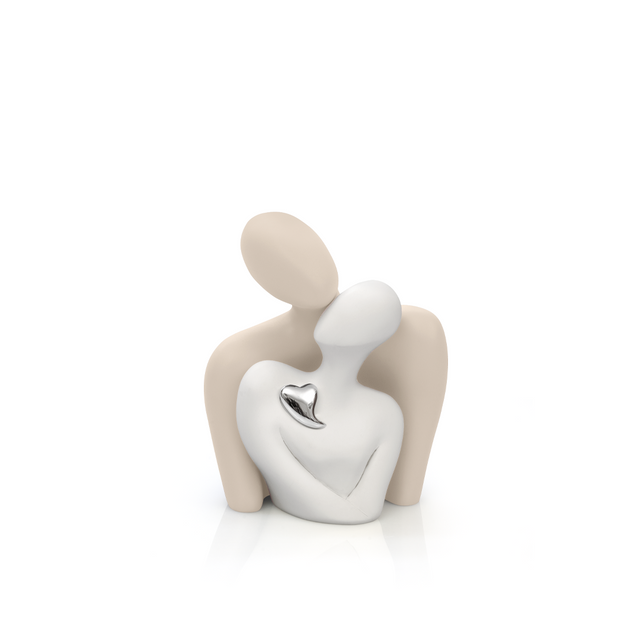 Scultura innamorati abbracciati Bongelli Preziosi in marmorino 21 cm