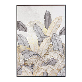 Quadro stampa su tela Bold Bizzotto con inserti in foglia oro 82x122 cm