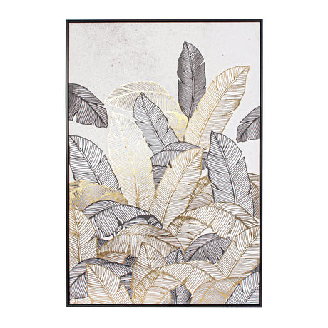 Quadro stampa su tela Bold Bizzotto con inserti in foglia oro 82x122 cm