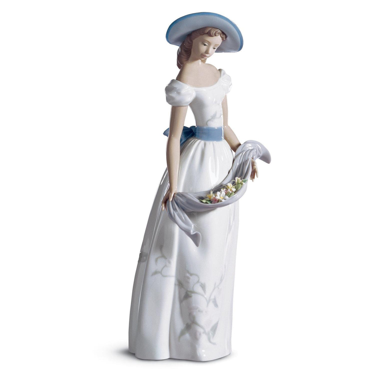 Statuina Donna Fragranze e Colori Lladrò in porcellana lucida 41 cm