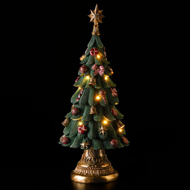 Albero di Natale EDG in resina con luci LED e musica 60 cm