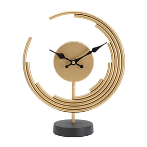 Orologio da tavolo Moon Mauro Ferretti in ferro color oro 25x30 cm