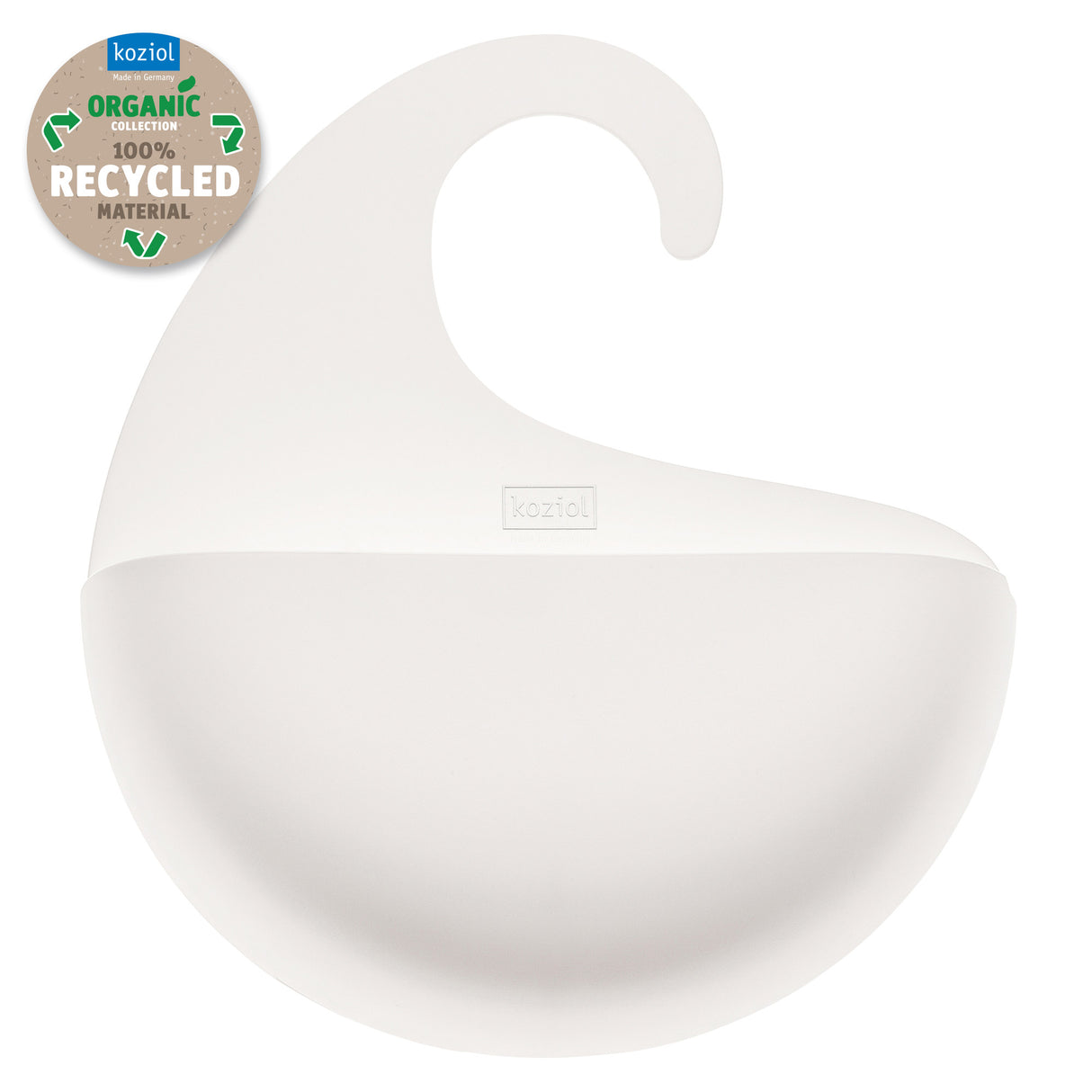 Organizer doccia Surf XL Koziol in plastica riciclata bianco 32x27 cm