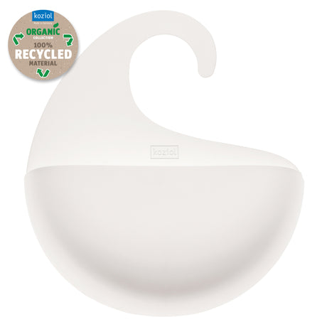 Organizer doccia Surf XL Koziol in plastica riciclata bianco 32x27 cm
