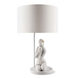 Lampada da tavolo Pace Interiore Lladrò in porcellana bianca opaca 63x40 cm