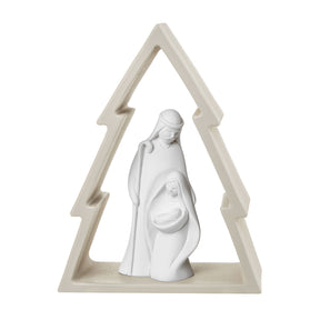 Presepe Natività Bongelli Preziosi in marmorino bianco altezza 16 cm