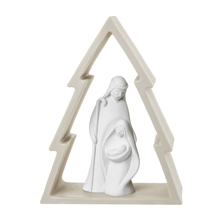 Presepe Natività Bongelli Preziosi in marmorino bianco altezza 16 cm