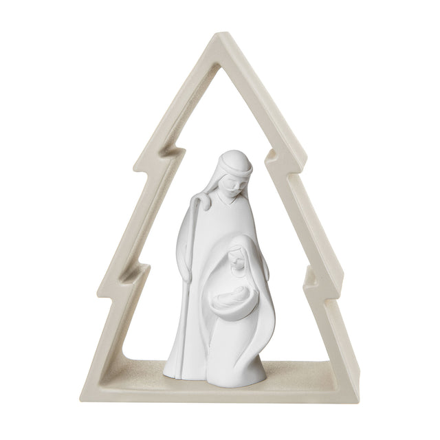 Presepe Natività Bongelli Preziosi in marmorino bianco altezza 16 cm