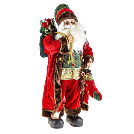 Babbo Natale Bianchi Dino in tessuto decorativo altezza 60 cm