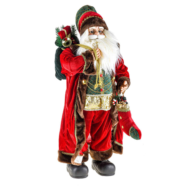 Babbo Natale Bianchi Dino in tessuto decorativo altezza 60 cm