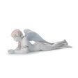 Statuina Angelo Bellissimo Lladrò in porcellana con ali azzurre 42 cm