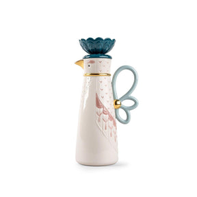 Caffettiera Kawki Lladrò in porcellana decorata 29x15 cm