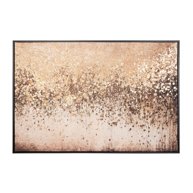 Quadro astratto Bizzotto su tela con dettagli oro 122x82 cm