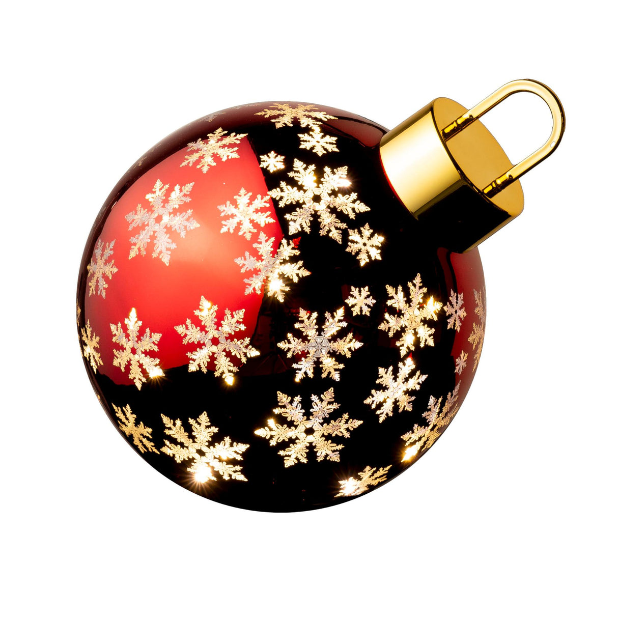 Sfera natalizia luminosa Noel by Lamart in vetro rosso 30 cm con LED