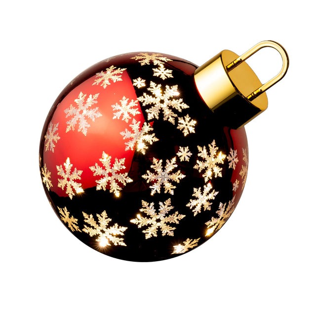 Sfera natalizia luminosa Noel by Lamart in vetro rosso 30 cm con LED