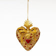 Pendaglio cuore Ex Voto Palais Royal in resina oro e rosso 14 cm