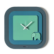 Orologio da parete Tino Arti e Mestieri in ferro colore petrolio 24x24 cm