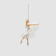 Addobbo ballerina EDG Enzo De Gasperi in resina bianca 18 cm