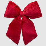 Fiocco natalizio EDG in velluto bordeaux imbottito 63x60 cm