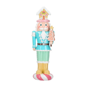 Schiaccianoci Pasticciere Timstor in poliresina decoro pastello 35,5 cm