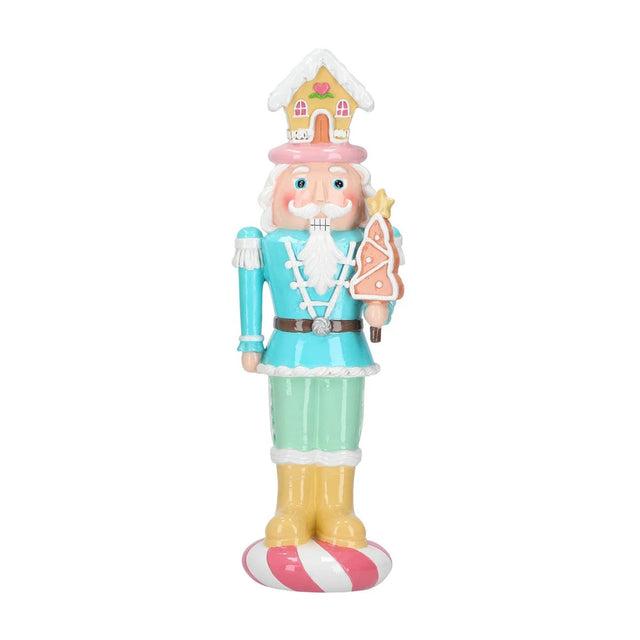 Schiaccianoci Pasticciere Timstor in poliresina decoro pastello 35,5 cm