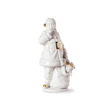 Statuina Babbo Natale Lladrò in porcellana con dettagli oro 33x17 cm