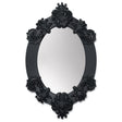Specchio da parete ovale Lladrò in porcellana colore nero 93x58 cm