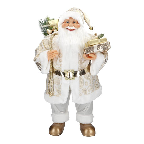 Babbo Natale con sacco regali Timstor in tessuto decorativo 80 cm