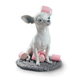 Statuina Chihuahua con Marshmallows Lladrò in porcellana 24x20 cm