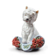 Statuetta cane Westie Lladrò in porcellana lucida 12x9x10 cm