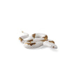 Scultura serpente Lladrò in porcellana bianco e rame 62 cm