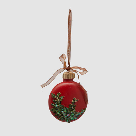 Pallina di Natale EDG in vetro decorato diametro 9 cm