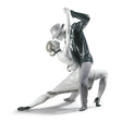 Scultura Tango Appassionato Lladrò in porcellana lucida nera e grigia