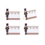 Set 4 segnaposto Nutcracker Easy Life in porcellana decorata 9x6,5 cm