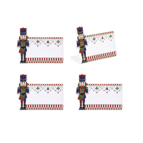 Set 4 segnaposto Nutcracker Easy Life in porcellana decorata 9x6,5 cm