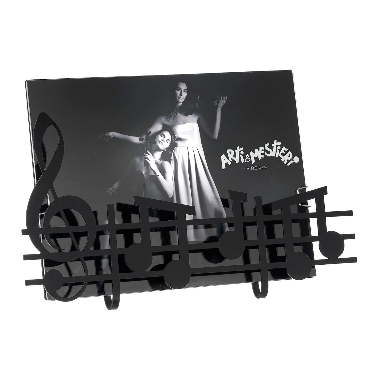 Portafoto Musica Arti e Mestieri in ferro sagomato 17x25 cm