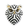 Maschera Gufo Lladrò in porcellana decoro oro e nero 35x32 cm