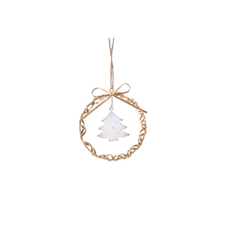 Pendaglio Coroncina con Albero Bianchi Dino in metallo 11 cm