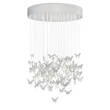 Lampadario Niagara Lladrò in porcellana bianca design 210x135 cm