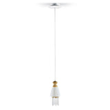 Lampada a sospensione Belle de Nuit Lladrò in porcellana 170x11 cm