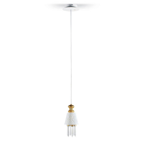 Lampada a sospensione Belle de Nuit Lladrò in porcellana 170x11 cm