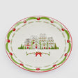 Piatto piano EDG in porcellana con decoro natalizio vintage 25 cm