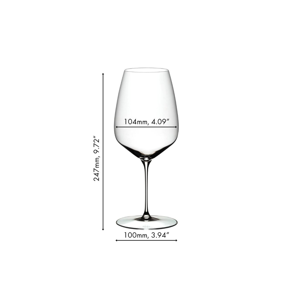 RIEDEL Veloce Red Wine Glass Cabernet Merlot Set 2 Pieces 829ml Crystal