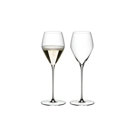 Flute Champagne Riedel in cristallo con punto di perlage set 2 pezzi