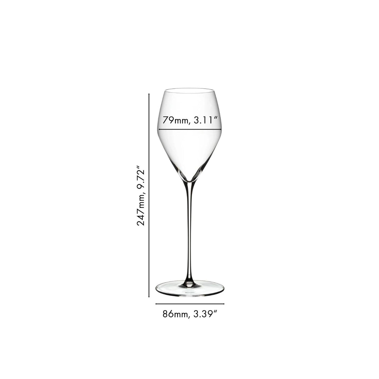 RIEDEL Veloce Champagne Flute Glass Set 2 Pieces 327ml Crystal